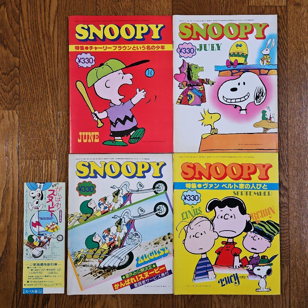 雑誌　月刊　SNOOPY　76年10月号~78年05月号　100号 含む20冊
