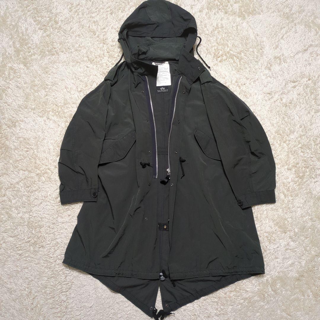 アルファインダストリーズ モッズコート ブラック メンズ M