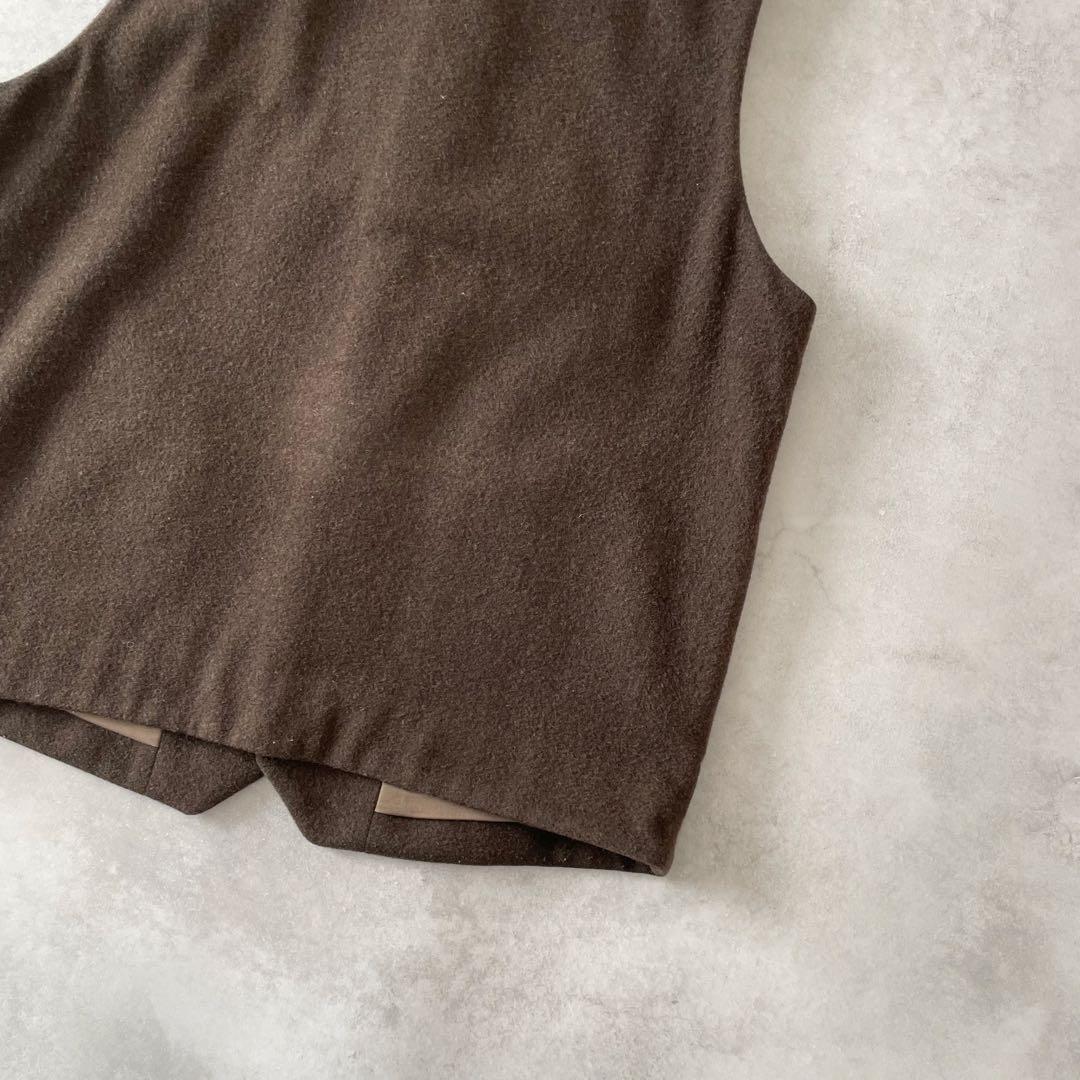 nest Robe CONFECT ウールモッサーベスト ブラウン 5