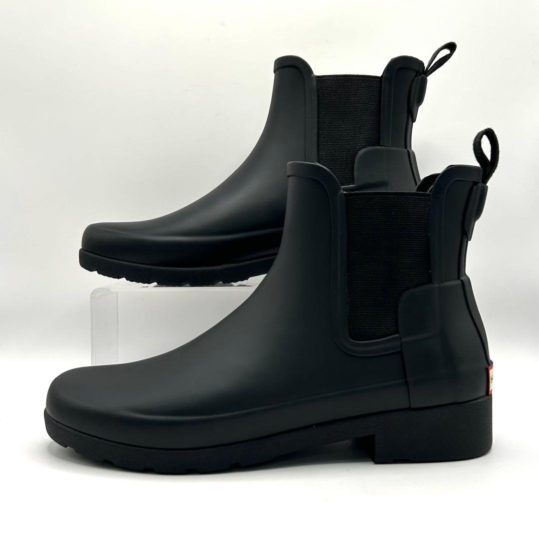 新品未使用品✨ HUNTER 【22㎝】 レインブーツ サイドゴア ショート 黒