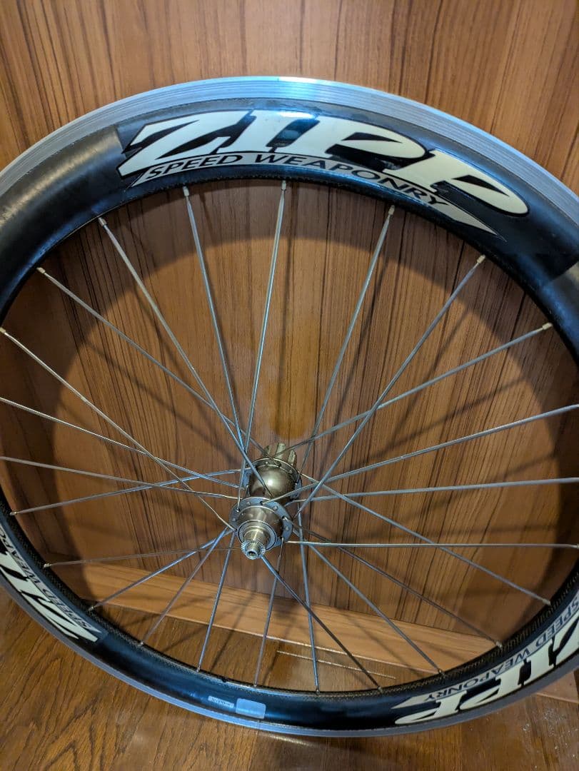 【えい】ZIPP アルミリムホイール＆リアホイールセット