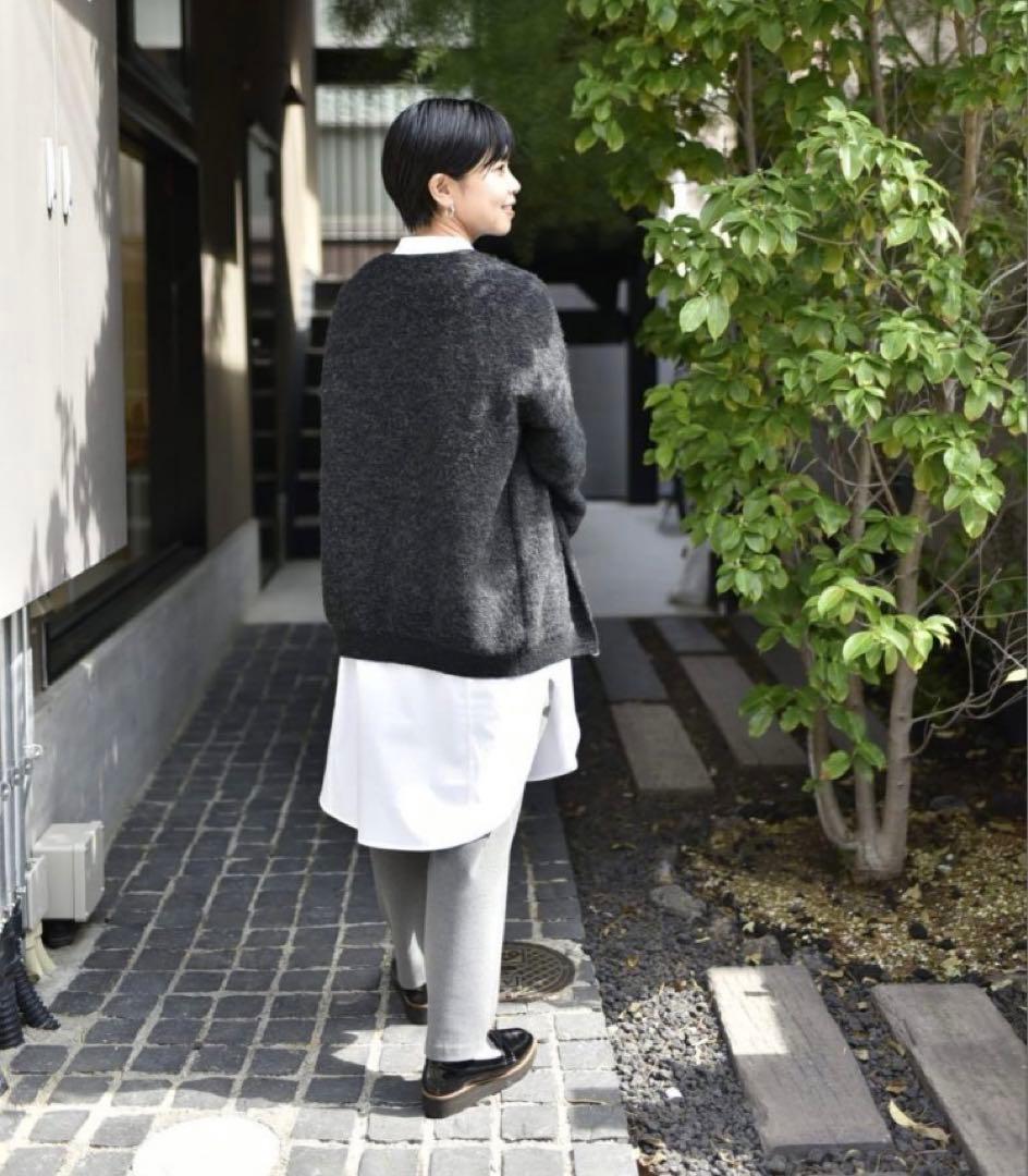 OUR 洗えるアルパカ混ふんわりニットカーデ