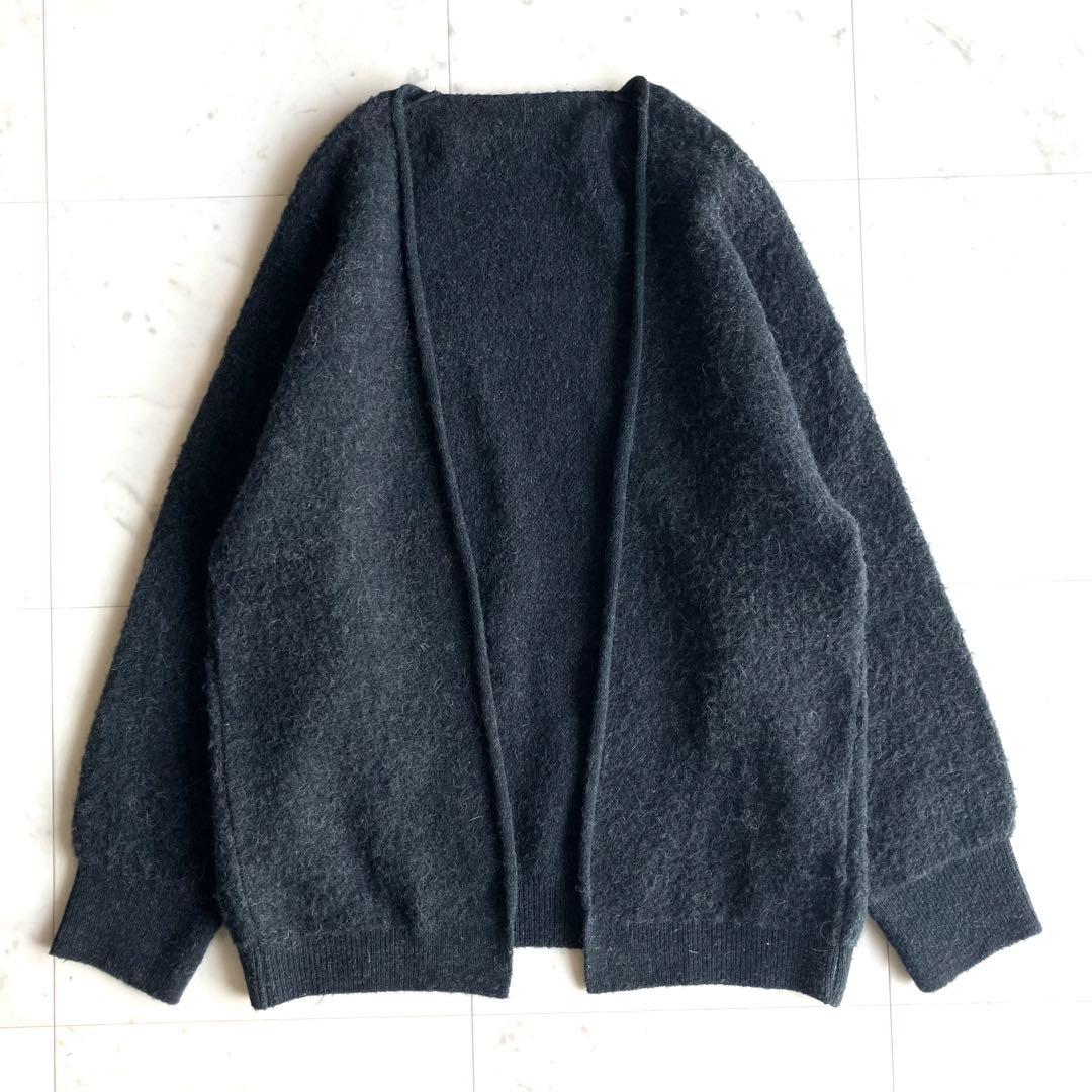 OUR 洗えるアルパカ混ふんわりニットカーデ