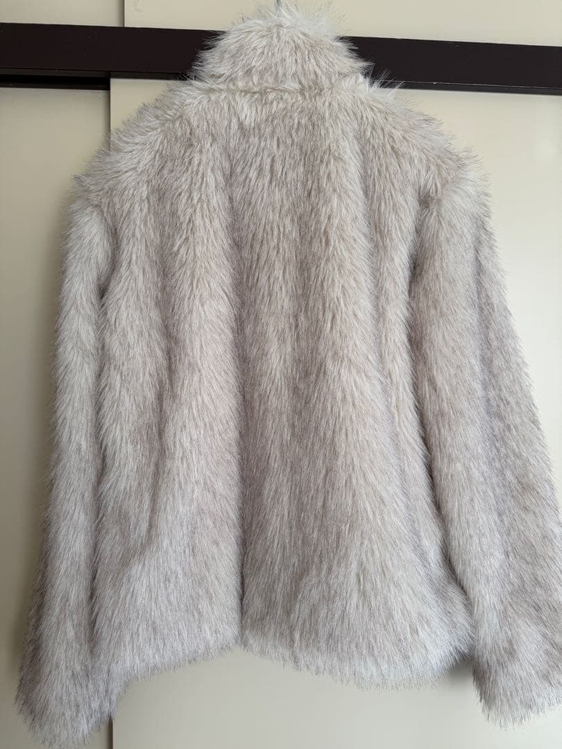 haek color fur coat beige ファーコート