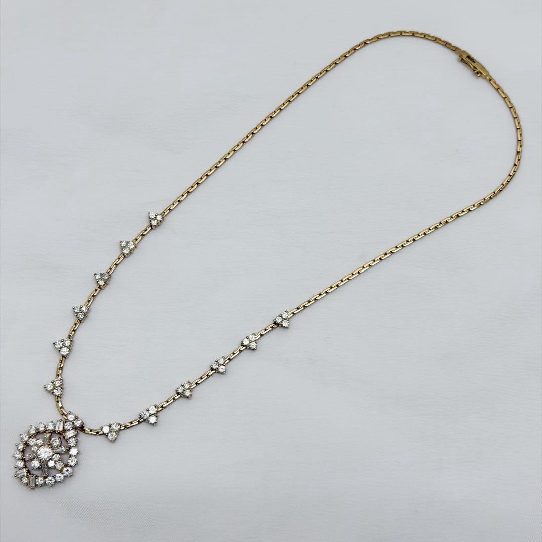 クチンスキー ヴィンテージ ネックレス K18 ダイヤモンド