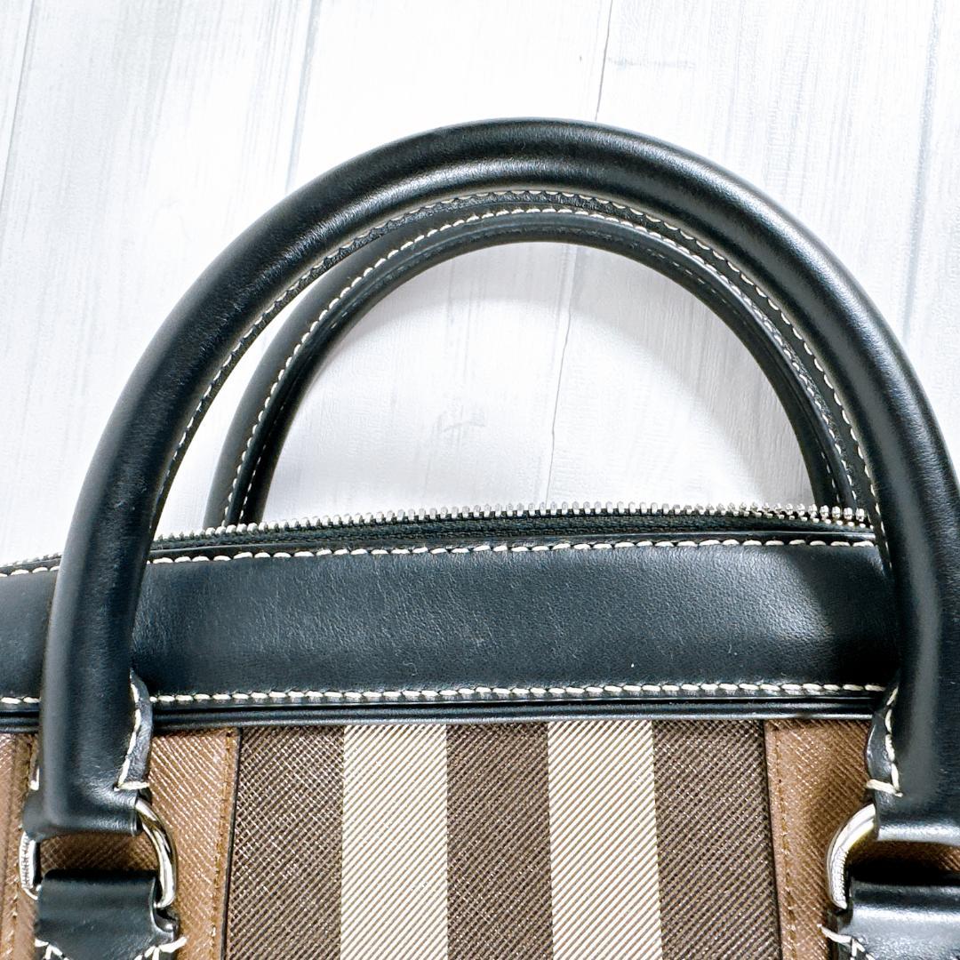 けんこ バーバリー ブラウン チェック エインズワース ブリーフケース