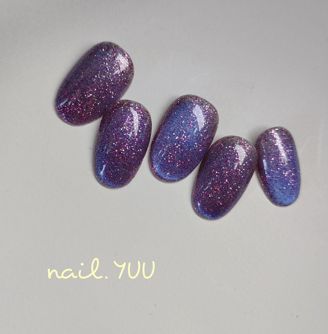 マグネットネイルラメネイル韓国トレンドネイルシンプル