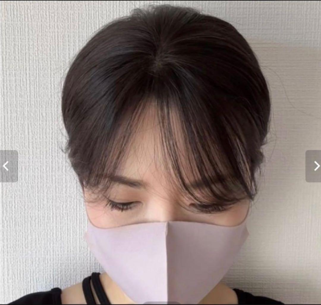 カモメ 前髪ウィッグ ナチュラルブラック