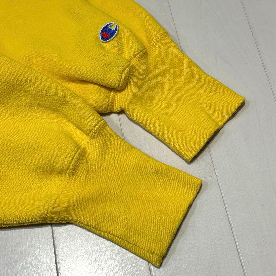 90s USA製 チャンピオン リバースウィーブ イエロー 黄色 無地 XL