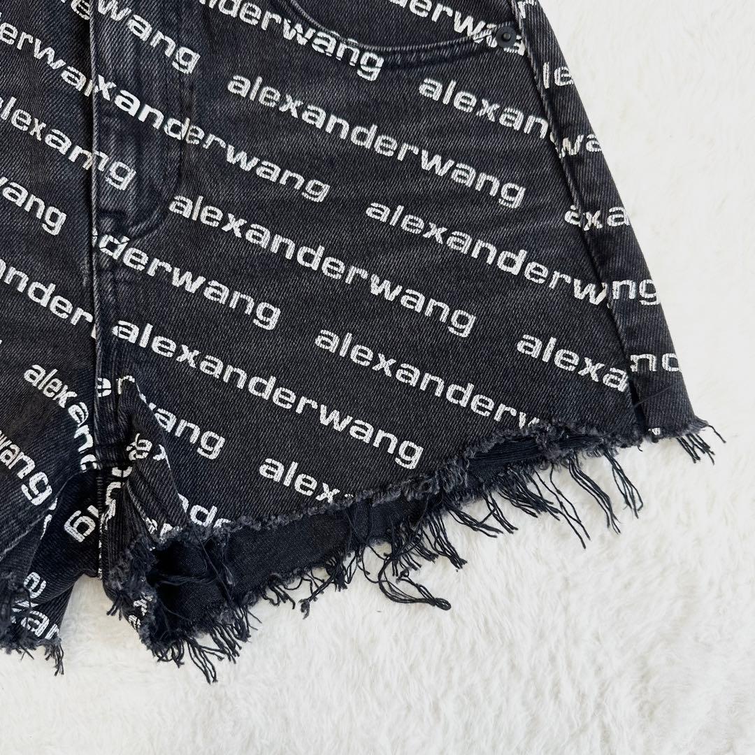 ♩✨alexanderwang ロゴプリント デニム ショートパンツ
