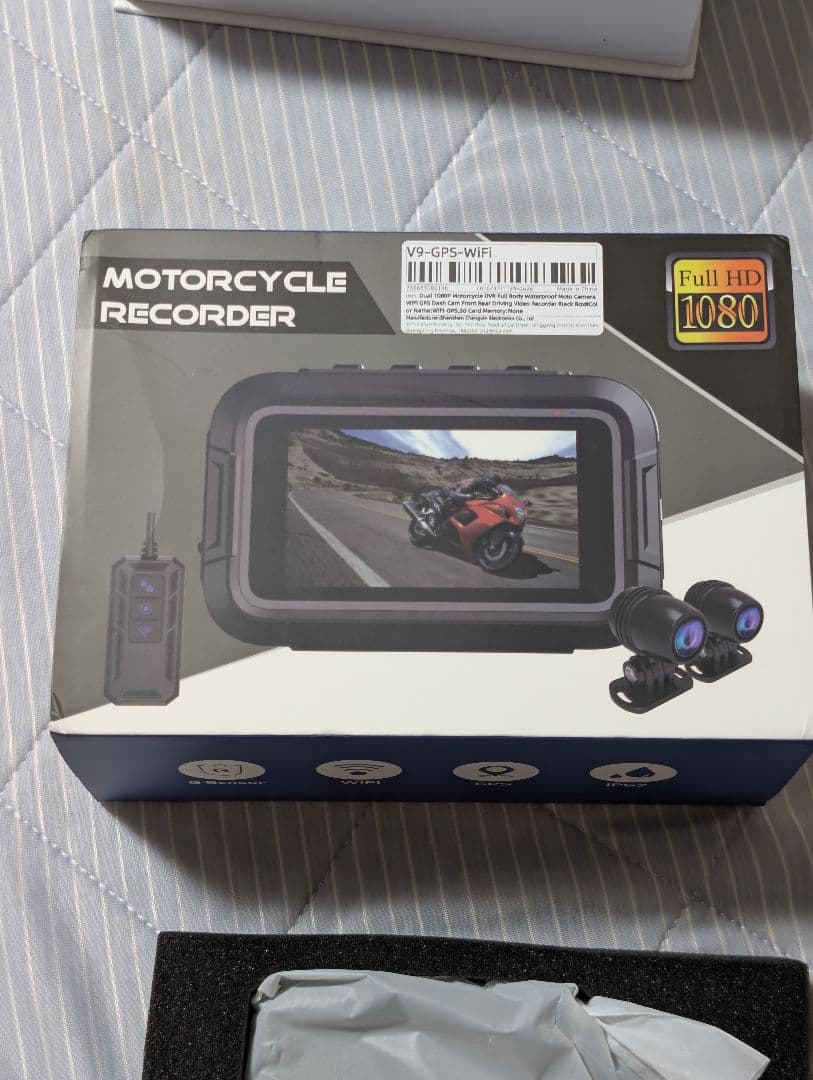 【特価】バイク用ドライブレコーダー 1080P150度防水 wifi gps対応