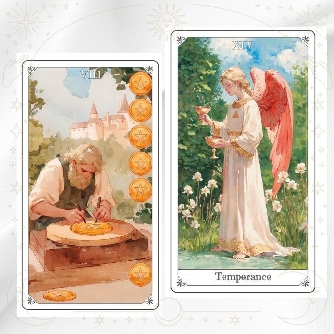 【正規品タロットカード】クラファン完売✨透明感あふれる水彩画✨生命の開花のデッキ