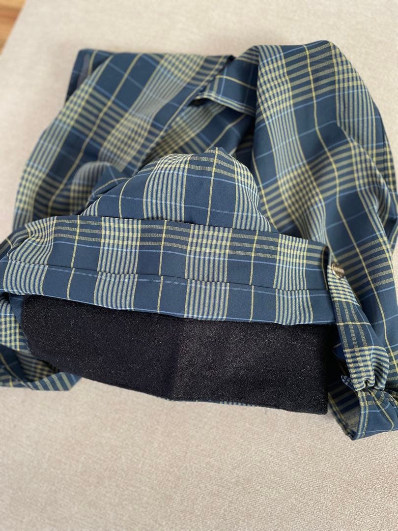 baren 前髪ウィッグスカーフハット　チェックドネイビー