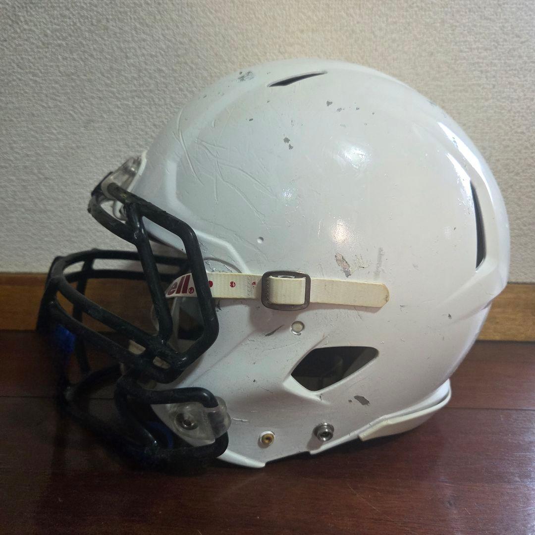 Riddell アメリカンフットボール ヘルメット ホワイトＬサイズパット付き