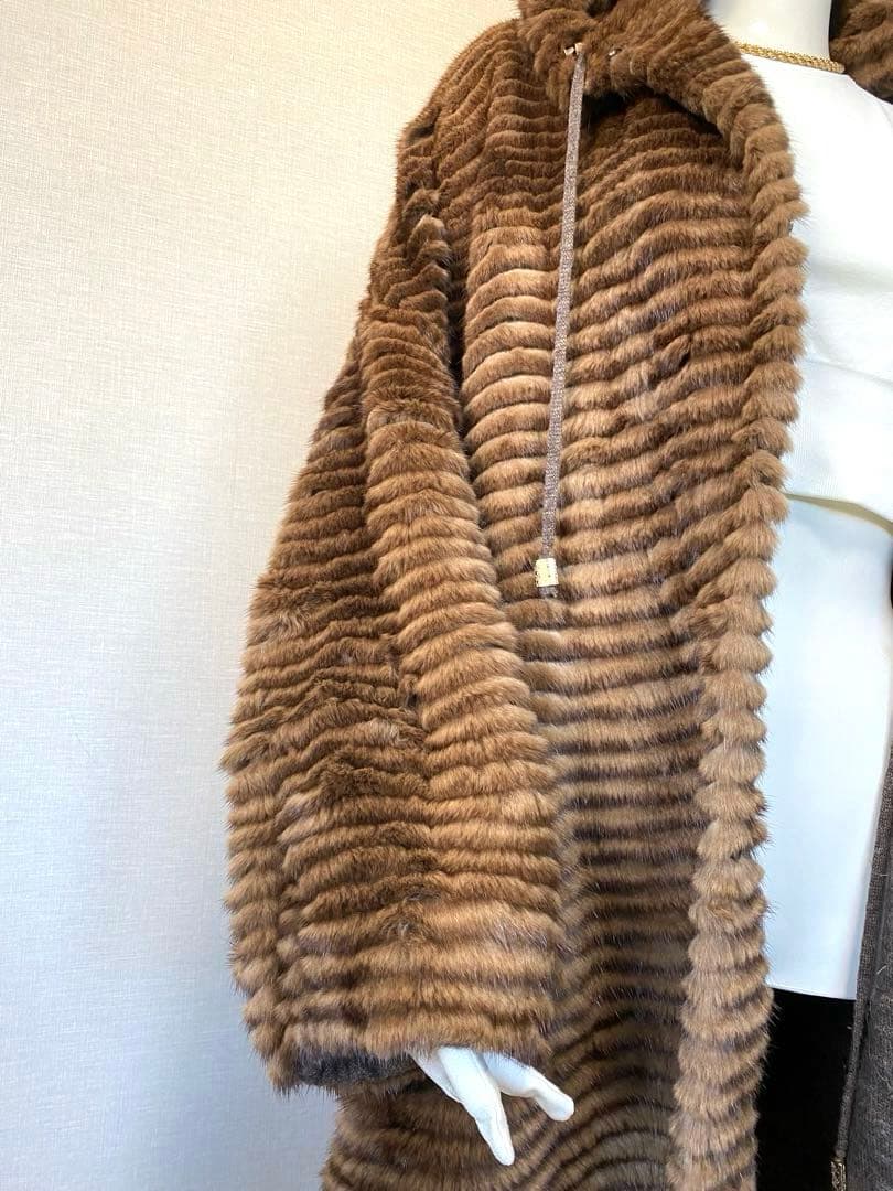 KB. fur 軽量 ミンク カシミア 高級 カーディガン ファー コート