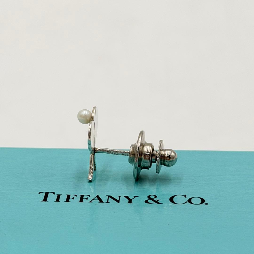 【美品】ティファニー ピンバッジ ピンズ テニスラケット パール SV925