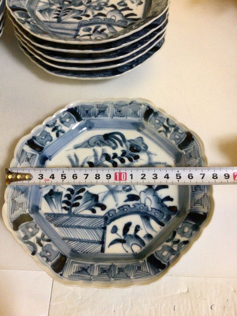 染付 盛出皿20客セット 木箱付き