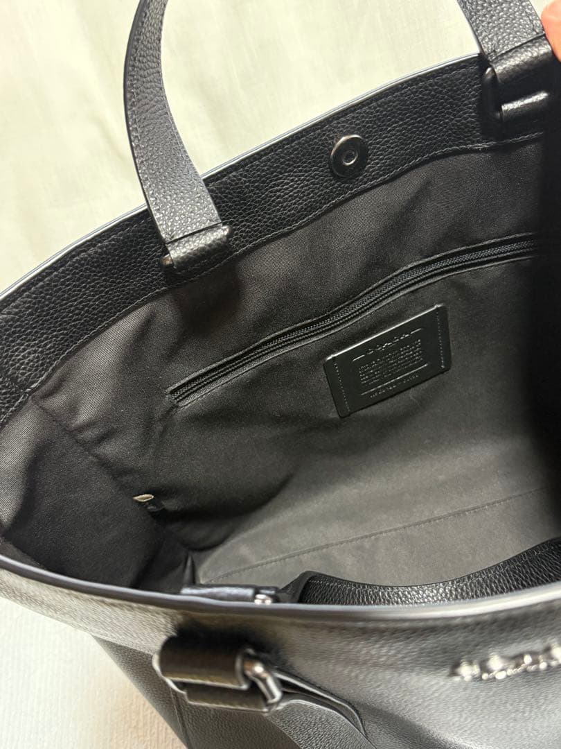 COACH 黒 レザー トートバッグ