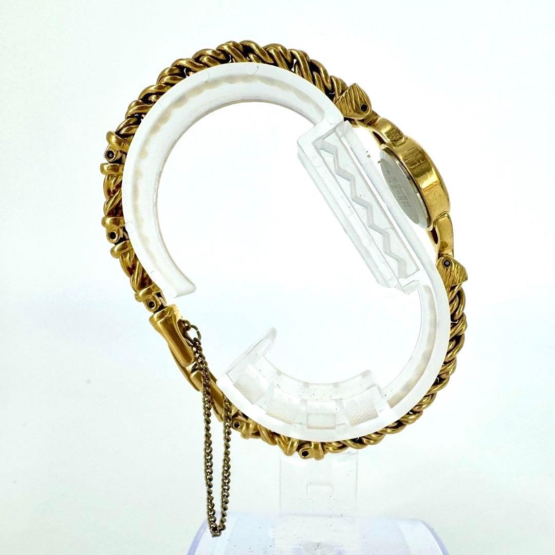 【新品電池】SEIKO ゴールド レディース 腕時計　カラーストーン　クォーツ