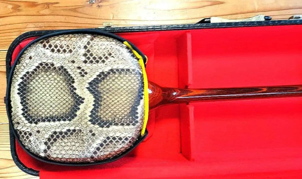 三線 紫檀 本革強化張り真壁型 美品 美音