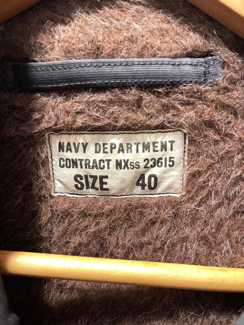 N-1デッキジャケット U.S.NAVYボア裏地 TALONジップ サイズ40