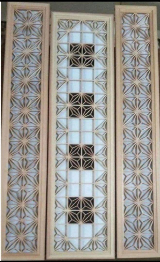 57❣️特価❣️ 麻の葉組子　アクリル板入り　３枚一組