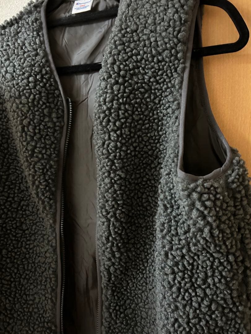 新品　別注　relume チャンピオン　ボアフリースベスト