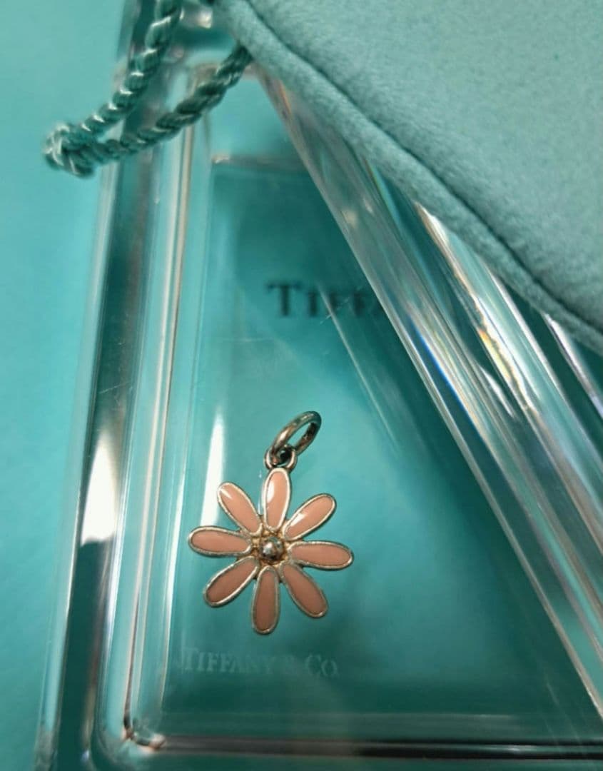 ティファニー ピンク エナメル デイジー フラワー チャーム 激レア