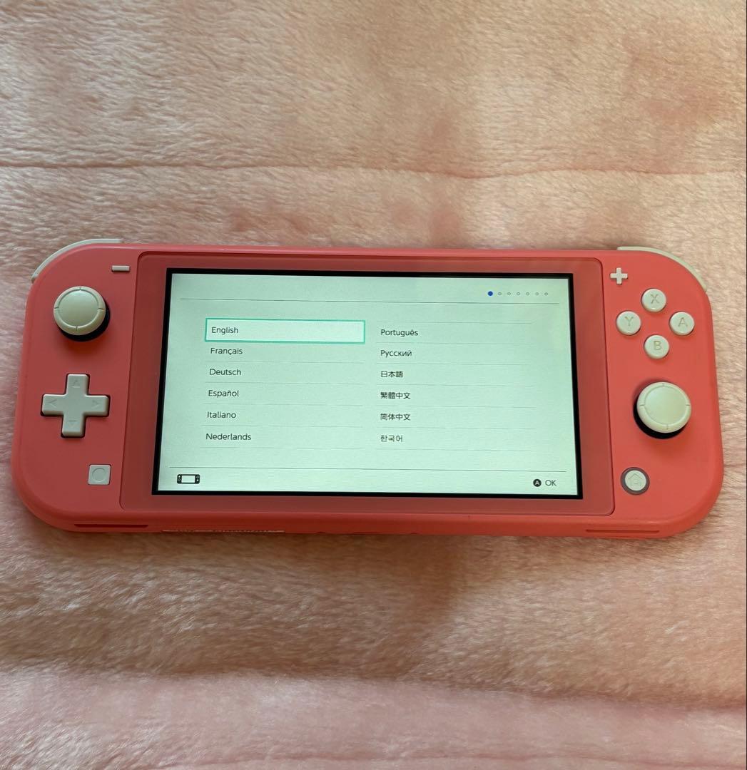 Nintendo Switch Lite ピンク 充電器、箱付き