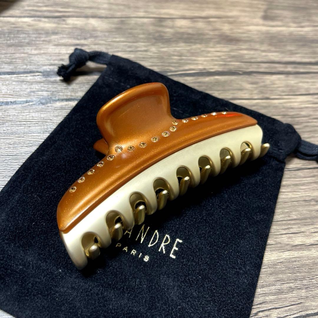 アレクサンドルドゥパリ VENDOME Lクリップ ブラウン スワロフスキー