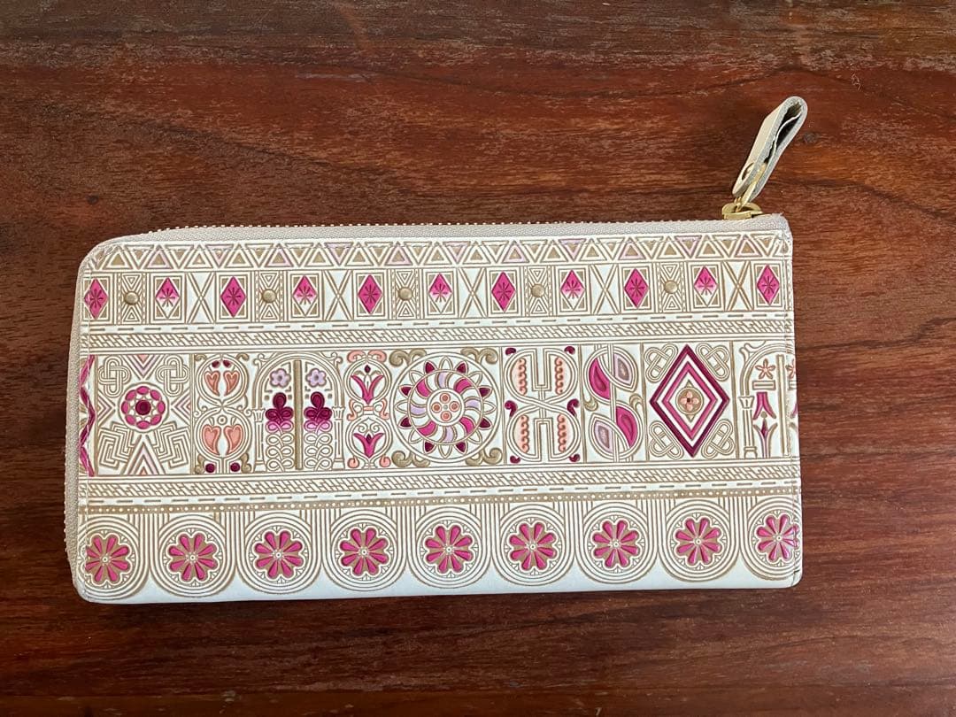 文庫屋大関　長財布　ぐるっとファスナー　アポロン　ピンク