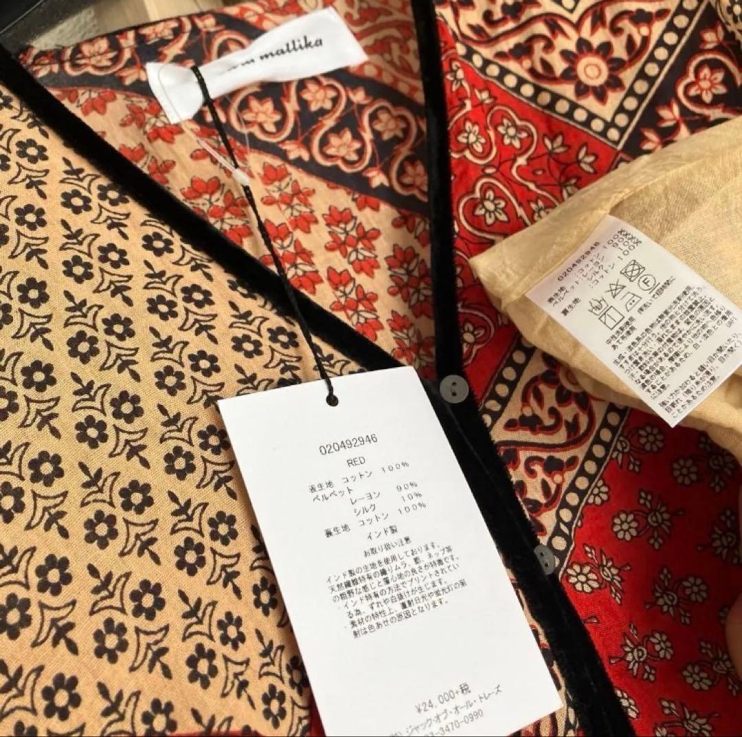 2/15迄早割TS中Sara mallika インド綿 バンダナ柄 ワンピース