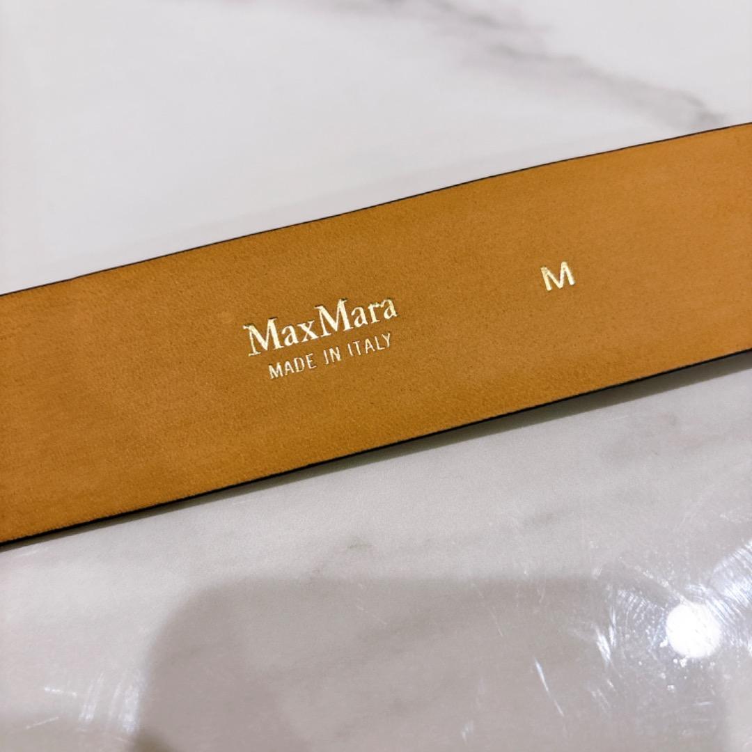 【極美品✨】希少✨ MaxMara マックスマーラ　ベルトレザー Mロゴ ベルト