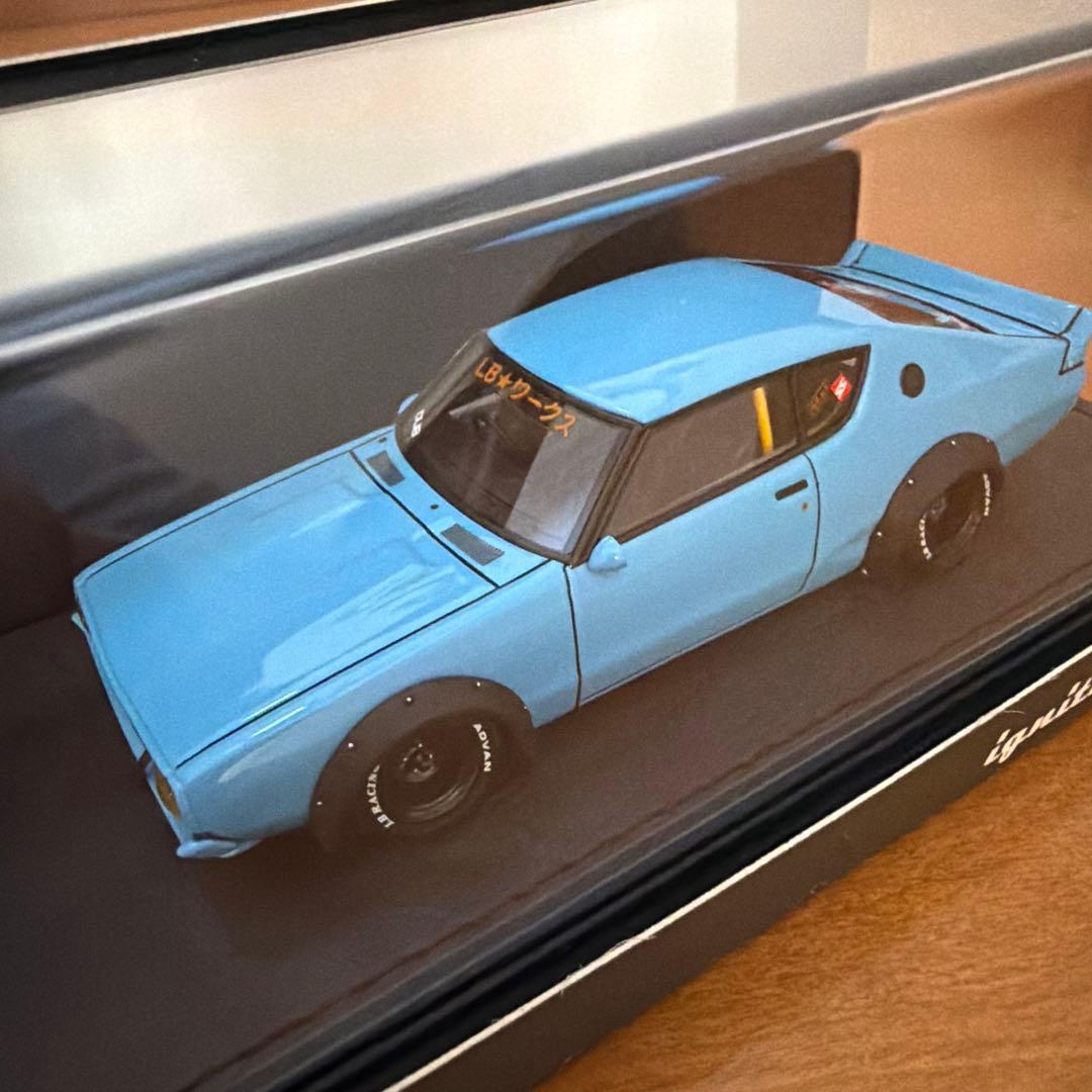イグニッションモデル 1/43 ケンメリ 2ドア リバティウォーク ブルー