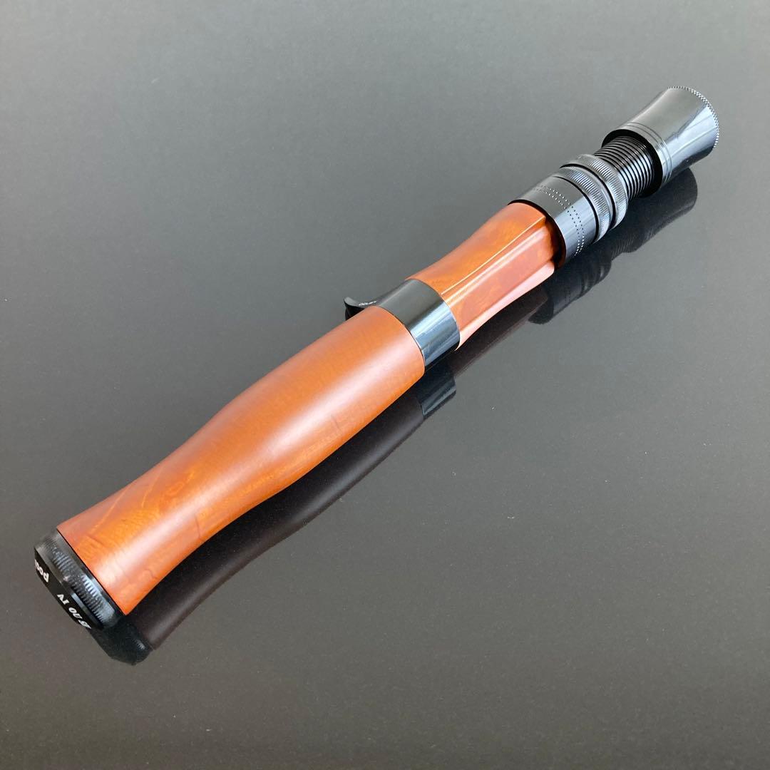 【新品】ロッドビルディング 天然木／ブラック ストレートグリップ トラウト