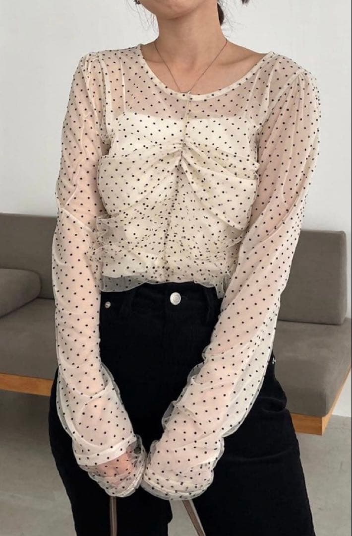 ロッキードットブラウス