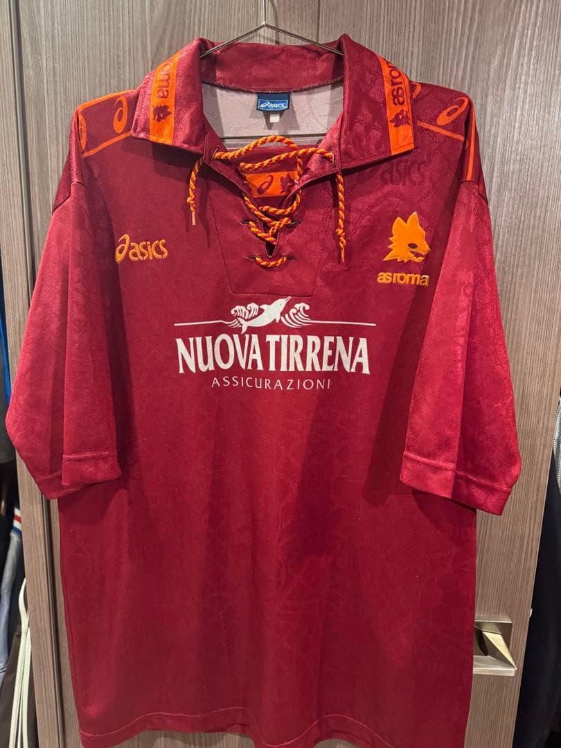 ビンテージ アシックス ASローマ ユニフォーム フットボール