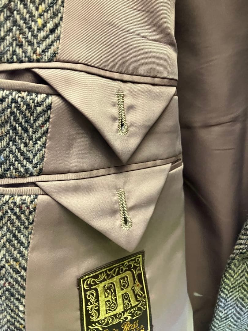 バーバリー　William Brown ヘリンボーン柄 テーラードジャケット