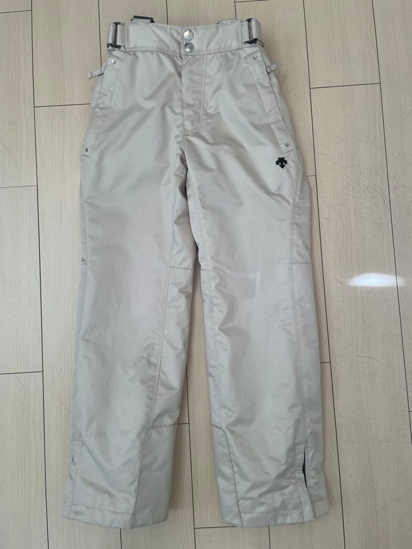 【DESCENTE】スキーウェア　9号上下セット　千鳥格子柄