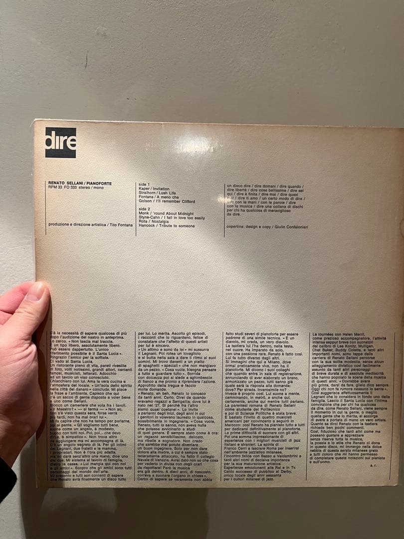 Renato Sellani Dire ジャズ 須永辰緒　松浦俊夫 muro