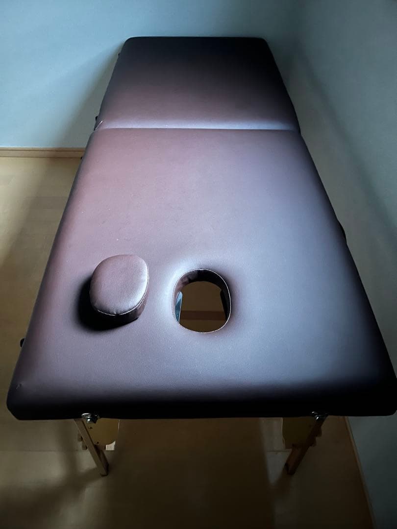 【値下げ】seven beauty折りたたみ式マッサージベッド ブラウン