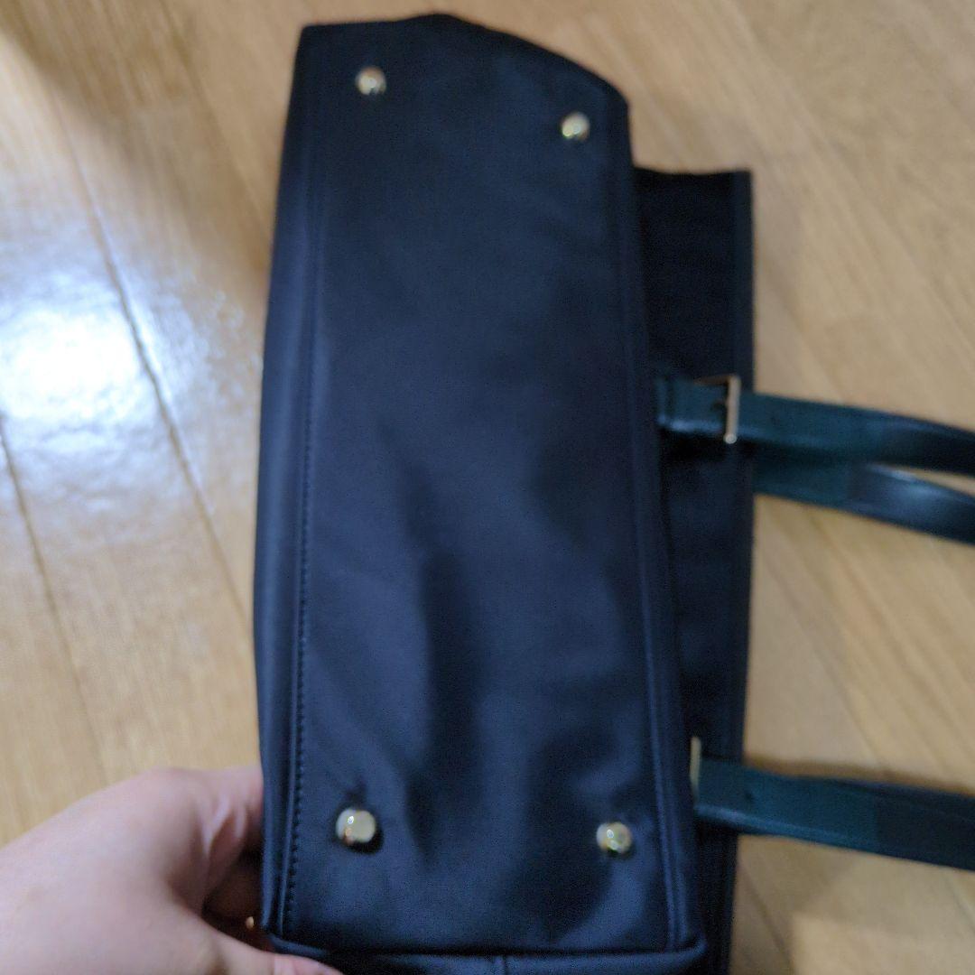 ポール・スミス　ネイビーナイロンビジネスバッグ　アクセントカラーグリーン