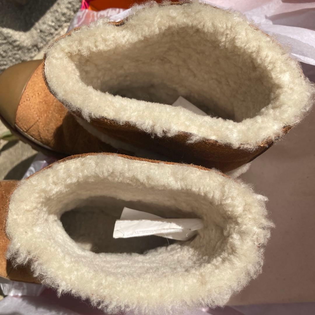 TORY BURCH 美品 ブーツ ムートン キルティング クリーニング済み