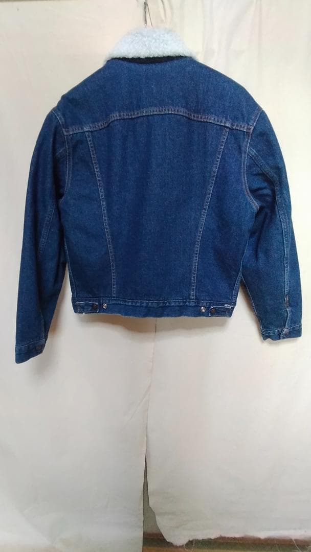 ビンテージ90年代リーバイス70608-0216デニムボア付きJKT紺色美品42