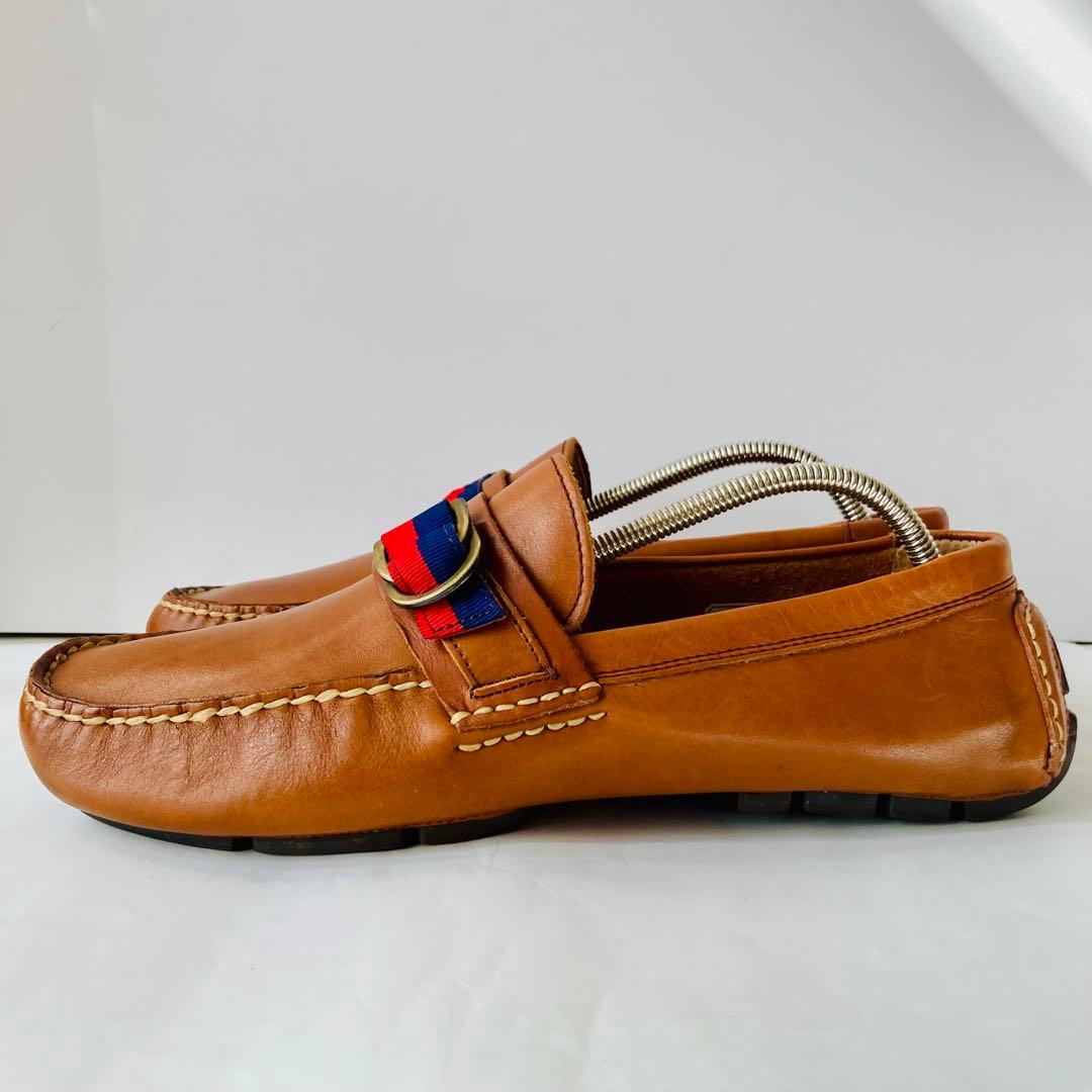 【美品】ポロ ラルフローレン 茶色 ローファー 25cm 除菌・消臭済み