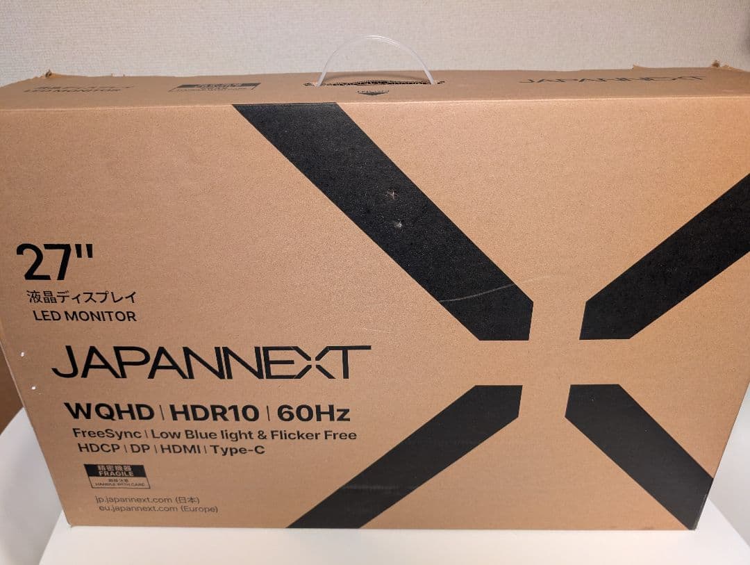 【送料込】JAPANNEXT 27インチ WQHD モニター