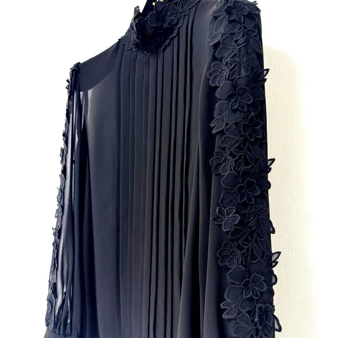 ✨定価¥31,900✨アナイ シフォンレース パフスリーブ ブラウス ブラック