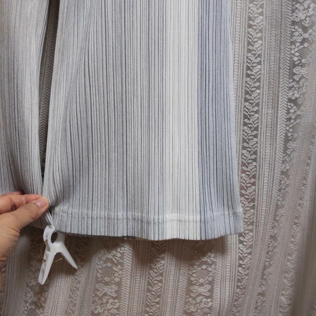 お値下げ希少美品プリーツプリーツ ホワイトグラデーションパンツ