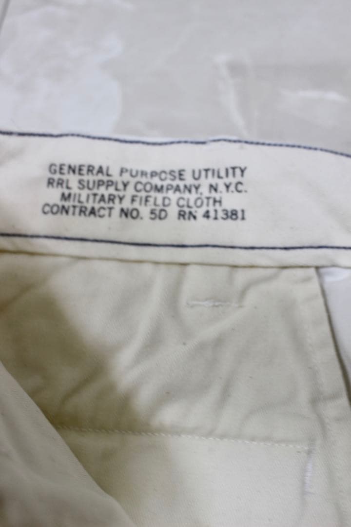 RRL ヘリンボーン ツイル　オフィサーズ　パンツ　ホワイト　本日限定価格！