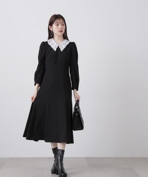 プロポーションドレッシング　 レースカラーマーメイドワンピース M